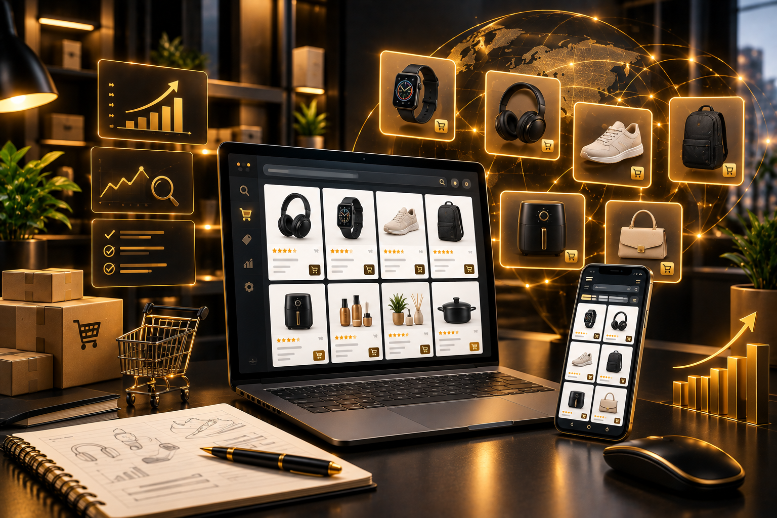 اختيار المنتجات الرابحة وإضافتها